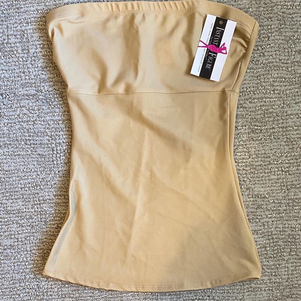 NEW - Instant Figure Nude Strapless Bandeau Top